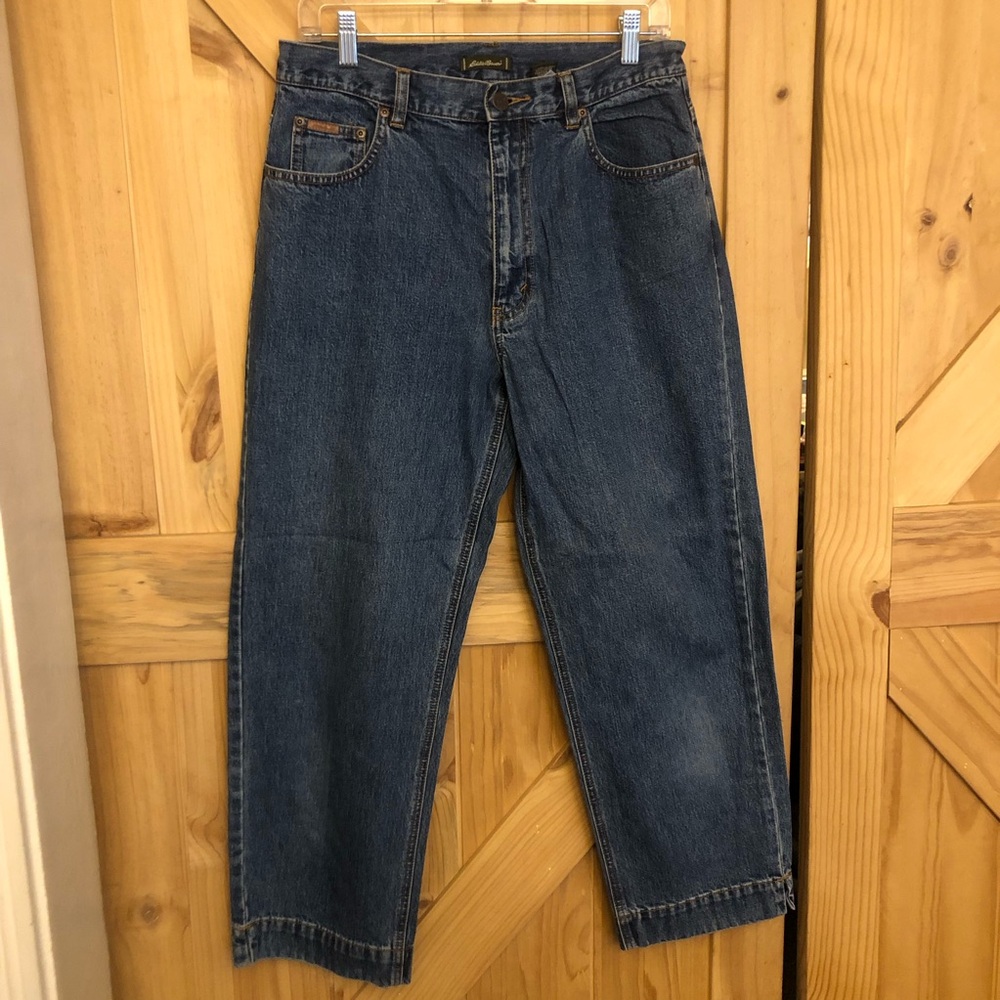 Eddie Bauer Classic Womens  Blue Straight-Leg Jeans Size 12